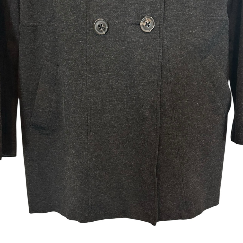 CABI style #648 Casablanca Ponte Double Breasted coat/jacket charcoal gray sz L - Picture 5 of 8